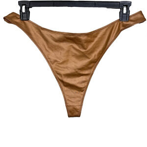 New SKIMS Wet Jersey Dipped Thong Panty Copper Plus Size 3X Panties New NWT